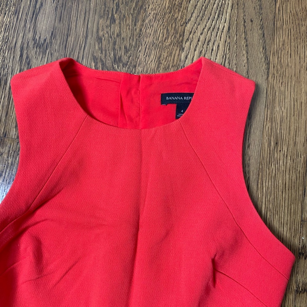 Banana Republic Red Sleeveless Sheath Dress - Picture 2 of 3